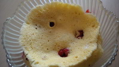 нежный клафути с малиной