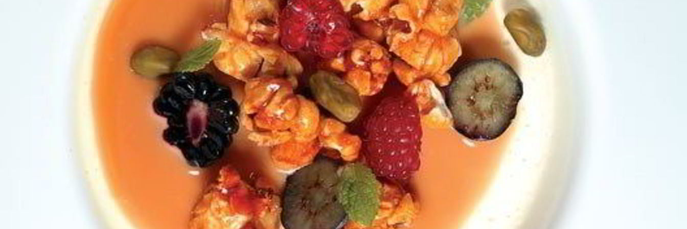 Панна-котта со сладким попкорном