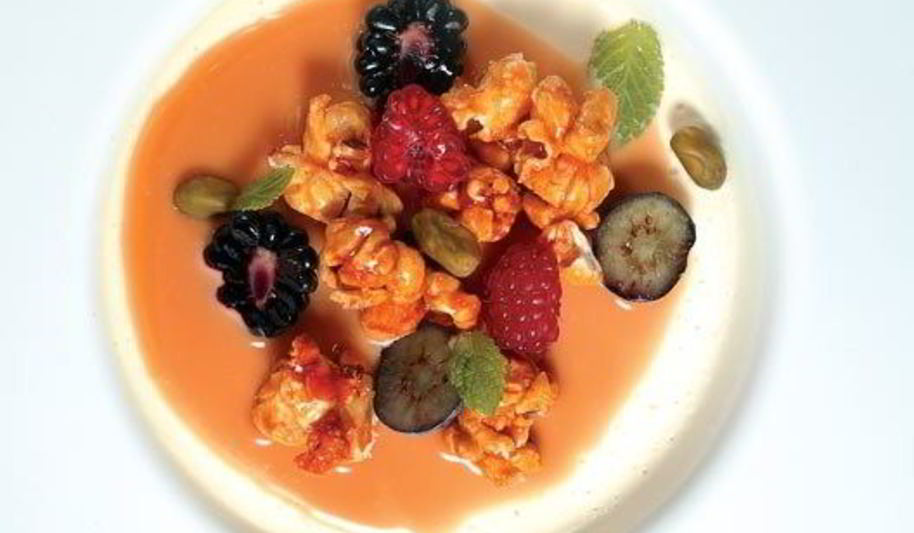 Рецепт панны-котты со сладким попкорном