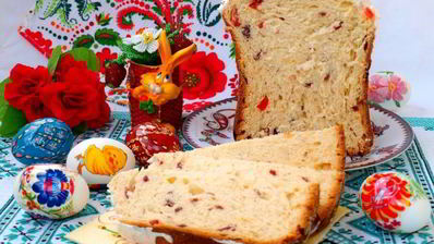 кулич с вяленой клюквой в хлебопечке