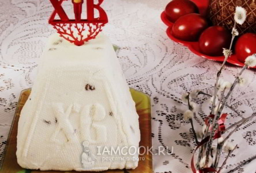 Пасха сырая творожная со сгущенкой