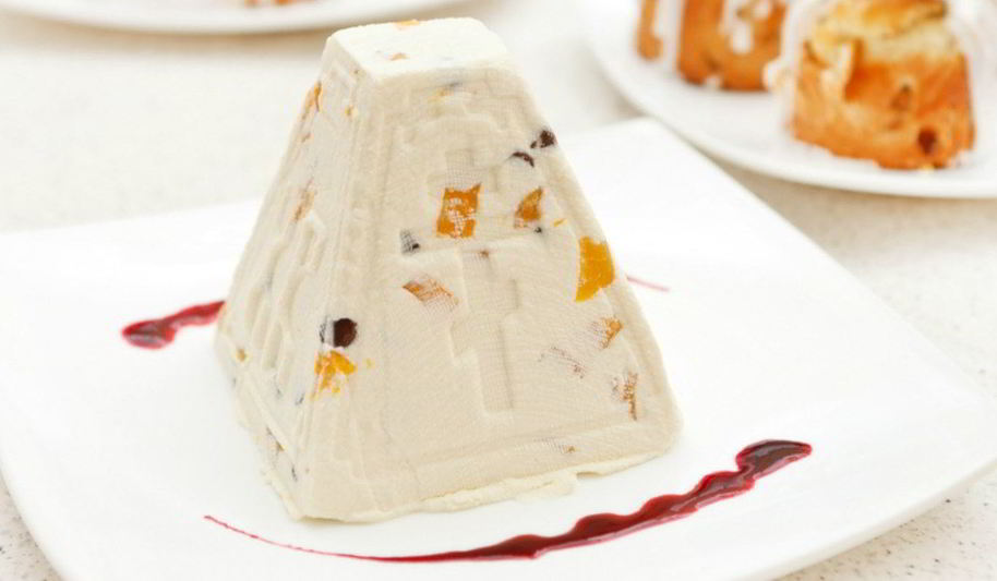 Рецепт пасхи творожной с миндалем и изюмом