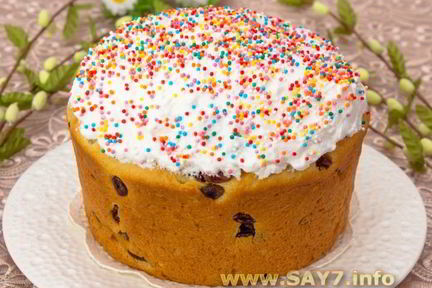 Пасхальный кулич на сметане