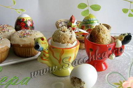 Пасхальные куличи в виде яиц