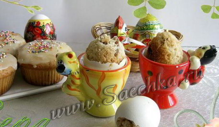 Рецепт пасхальных куличей в виде яиц