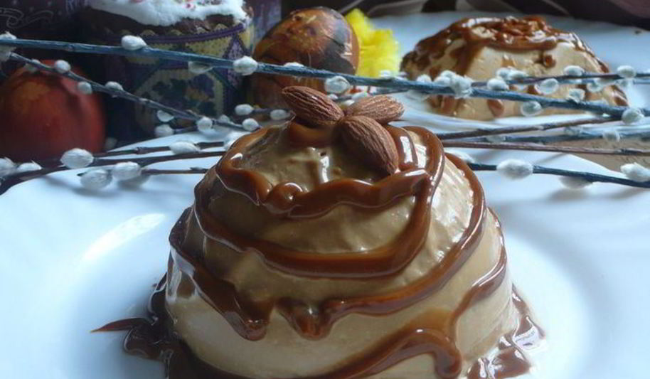 Рецепт творожной пасхи с вареной сгущенкой