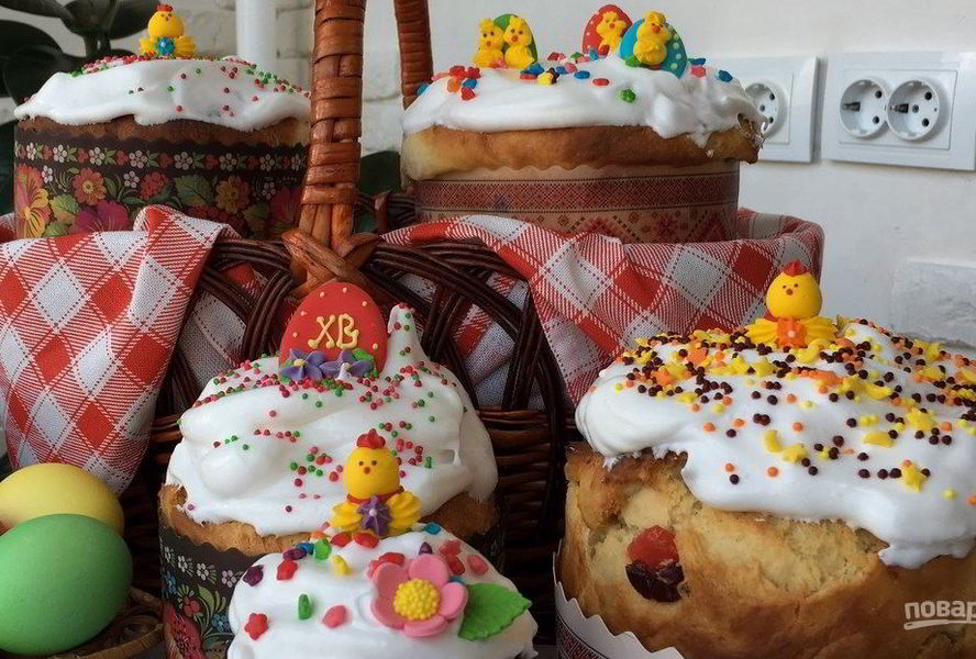 Вкусный пасхальный кулич с цедрой и цукатами