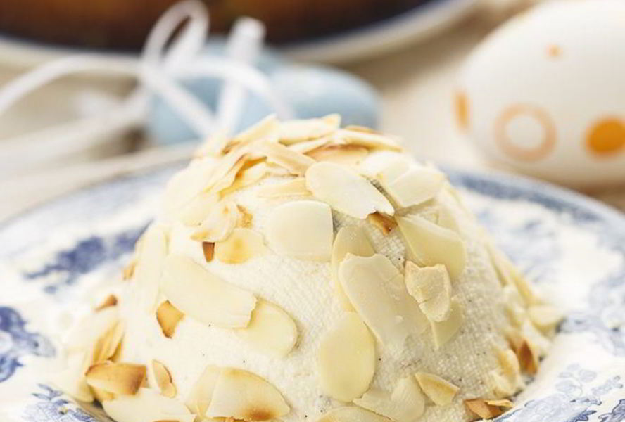 Заварная царская пасха с миндалем