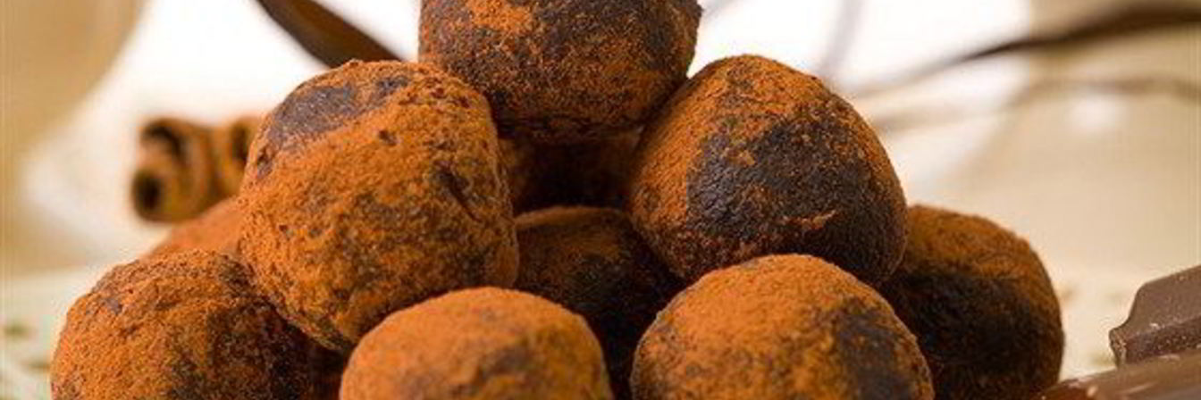 Шоколадные трюфели с каштанами