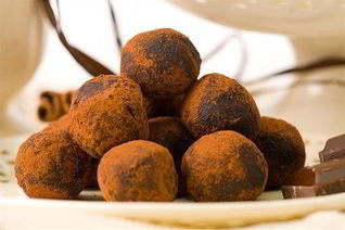 Шоколадные трюфели с каштанами