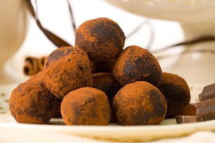 Шоколадные трюфели с каштанами