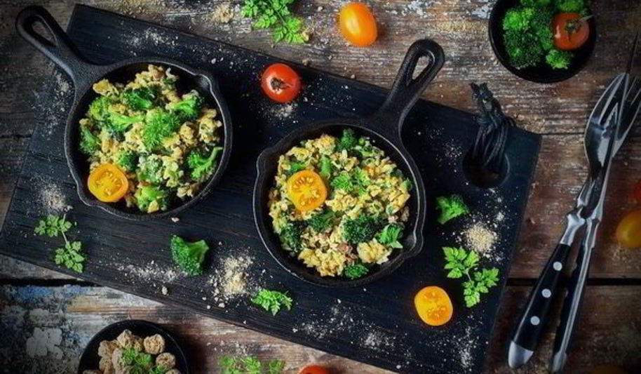 Рецепт скрамбла с брокколи и бородинскими отрубями