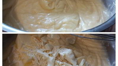 сладкая вертушка с пудингом и малиной