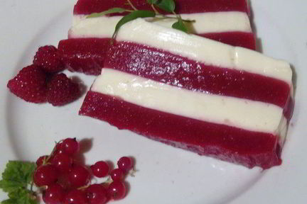 Сливочно-малиновая панна котта