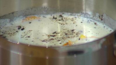 сметанная панна котта с вишневым соусом