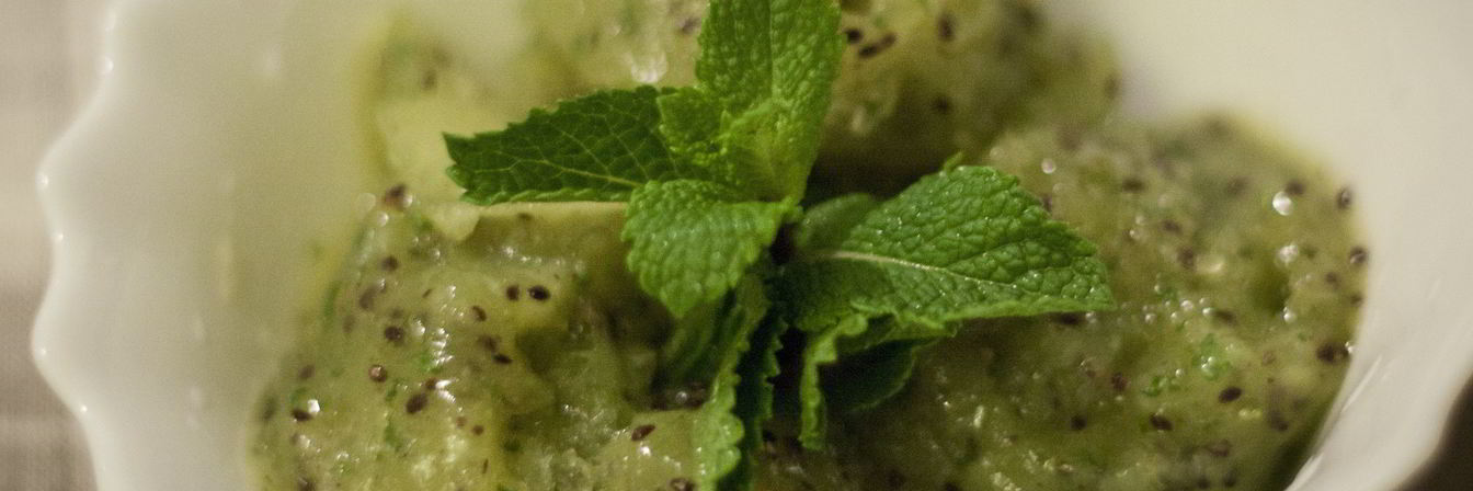 Сорбет из киви с мятой