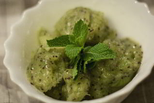 Сорбет из киви с мятой