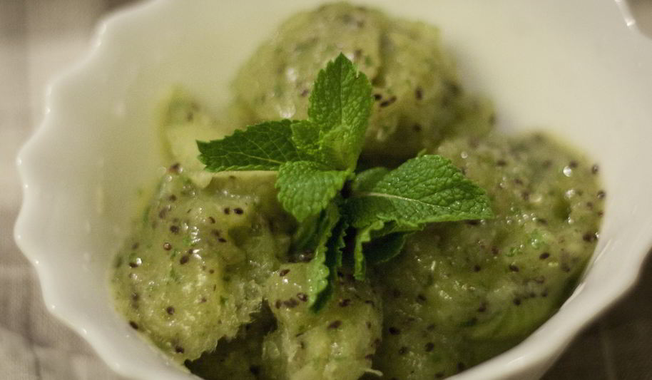 Рецепт сорбета из киви с мятой