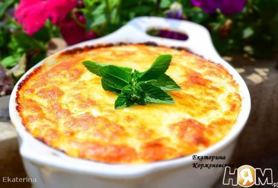 Кабачковое суфле под сырной корочкой