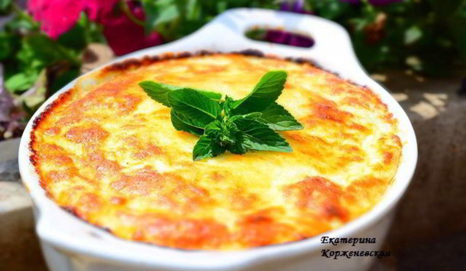 Рецепт кабачкового суфле под сырной шапкой