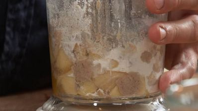 копченая утка с яблочным суфле