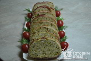 Куриное суфле с фисташками в беконе