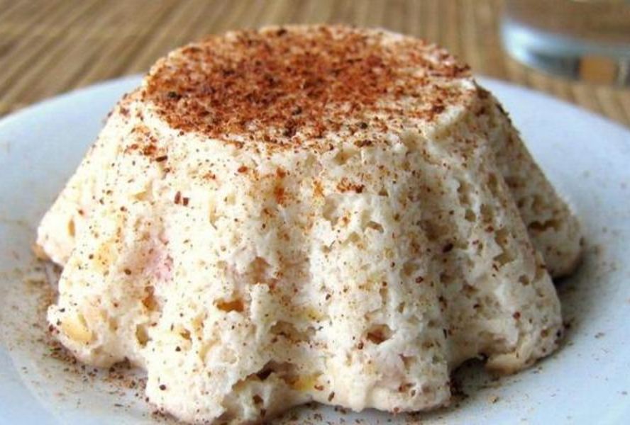 Легкое творожное суфле с яблоком в микроволновке