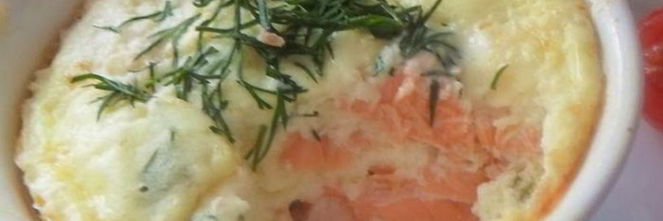 Нежнейшее суфле из форели с творожно-яичной заливкой