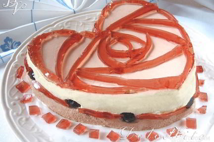 Нежный торт-суфле с вишней