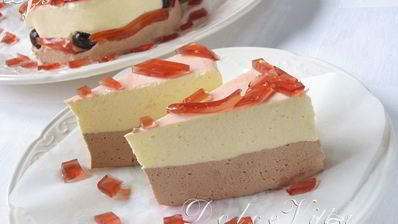 нежный торт-суфле с вишней