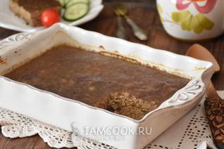Печеночное суфле с овощами