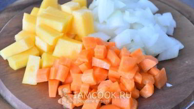 печеночное суфле с овощами