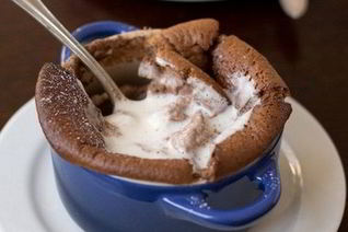 Шоколадное суфле с кремом в духовке