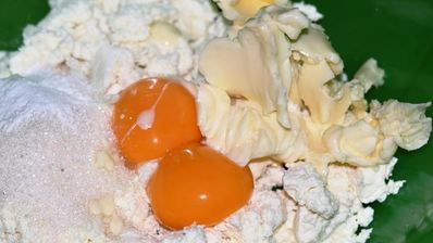 сладкий киш с творожным суфле и абрикосами