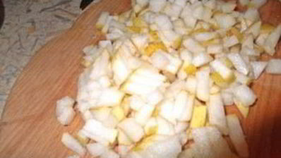 суфле из яблок и творога