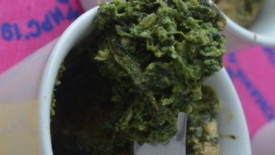 суфле со шпинатом и пармезаном