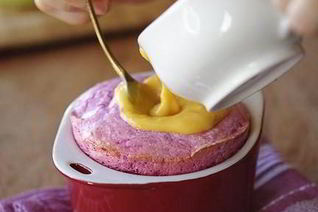 Свекольное суфле с апельсиновым курдом