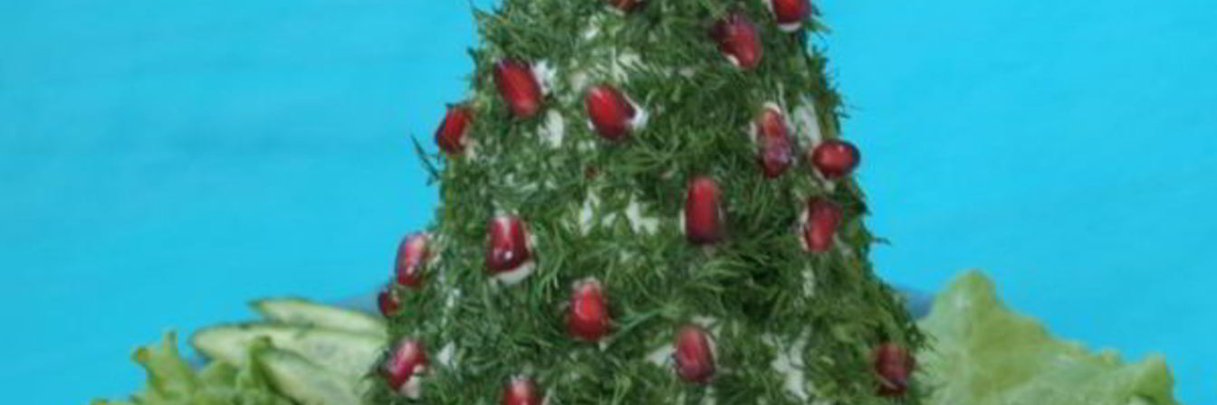 Сырное суфле Елка с балыком