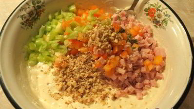 сырное суфле елка с балыком