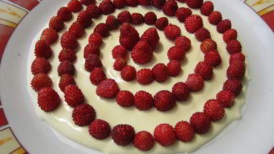 торт-суфле мята с земляникой