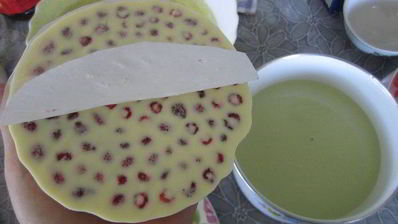 торт-суфле мята с земляникой