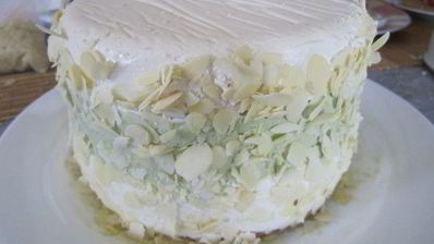 торт-суфле мята с земляникой