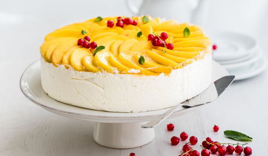 Рецепт торта-суфле с персиками