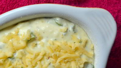 творожно-картофельное суфле с кинзой