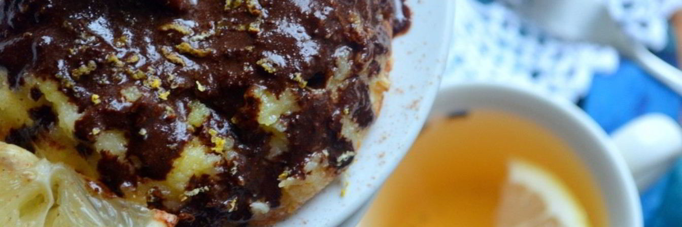 Творожно-лимонное суфле под растопленным шоколадом