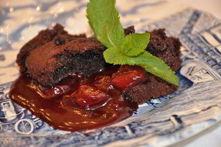 Вишнево-шоколадное суфле