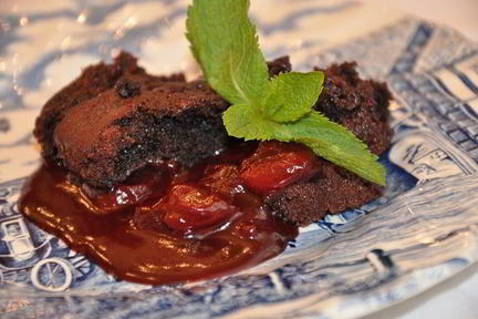 Вишнево-шоколадное суфле