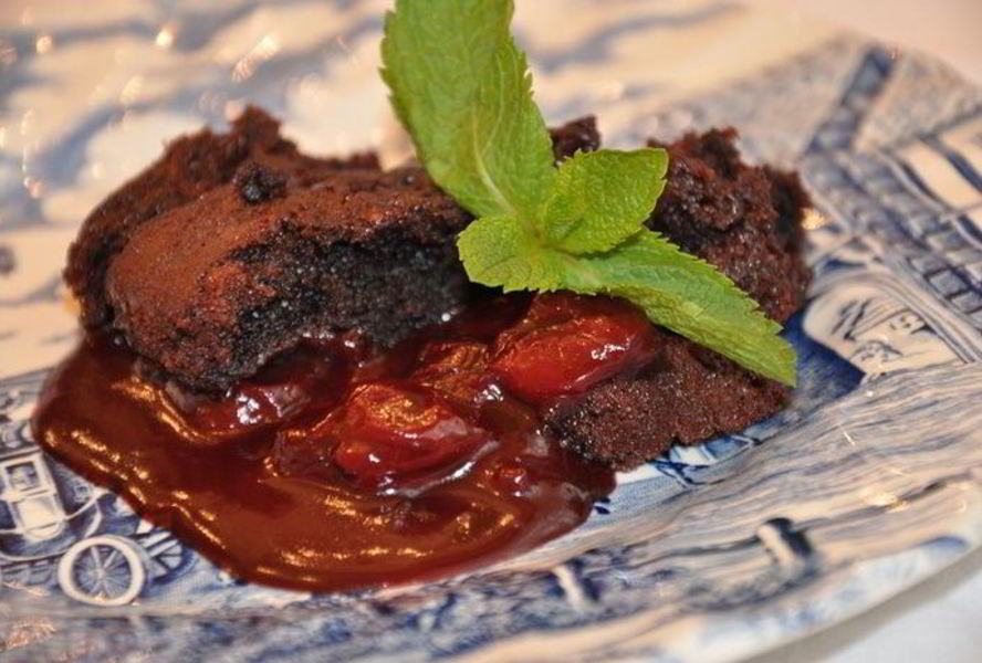 Вишнево-шоколадное суфле