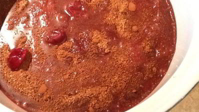 вишнево-шоколадное суфле