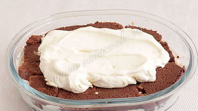 тирамису на шоколадном бисквите без яиц